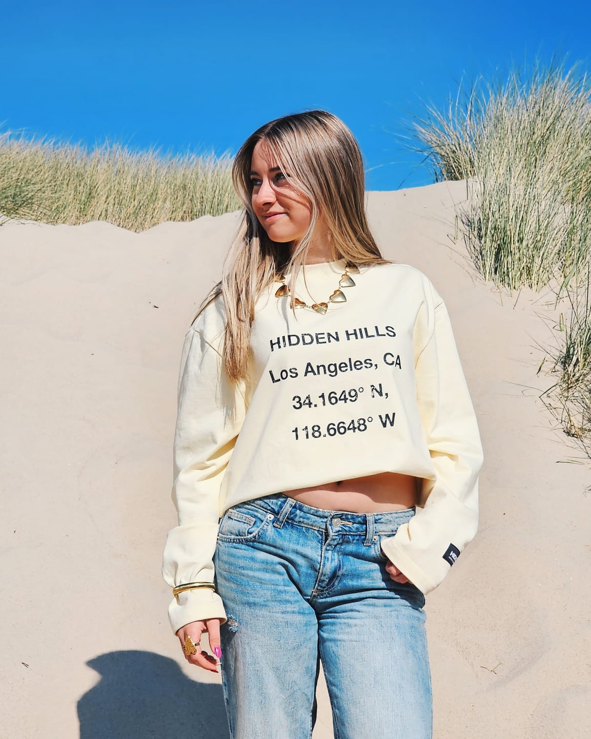 Customer photo review of RED EMBROIDERED LOGO JEANS