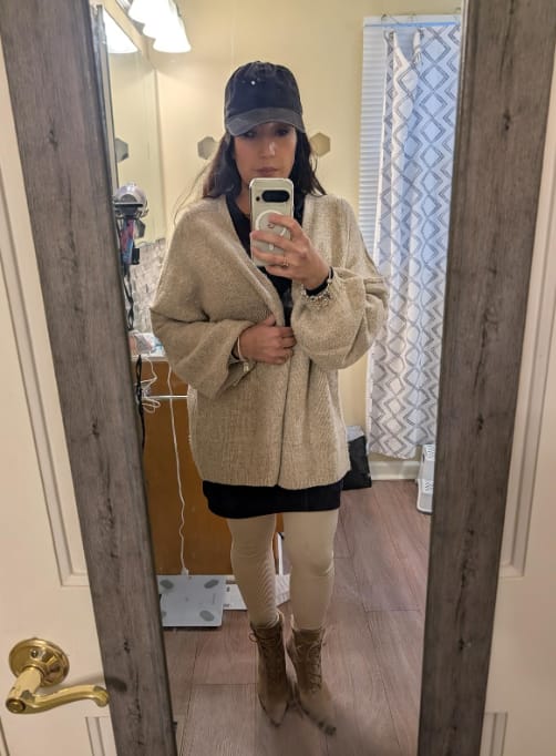 Customer photo review of Cozy Knit Cardigan