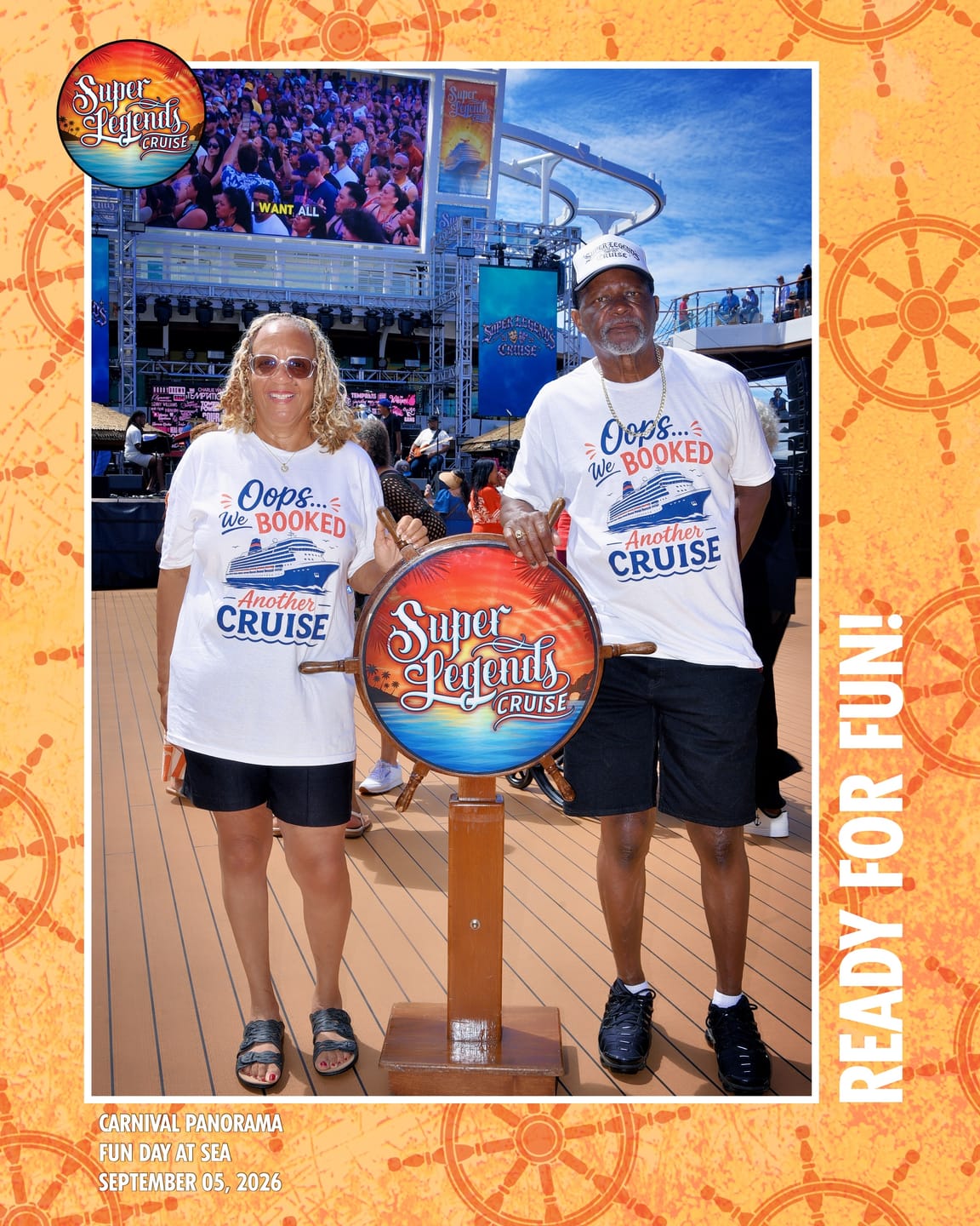 Customer photo review of Oops Booked Another Cruise T-Shirt
