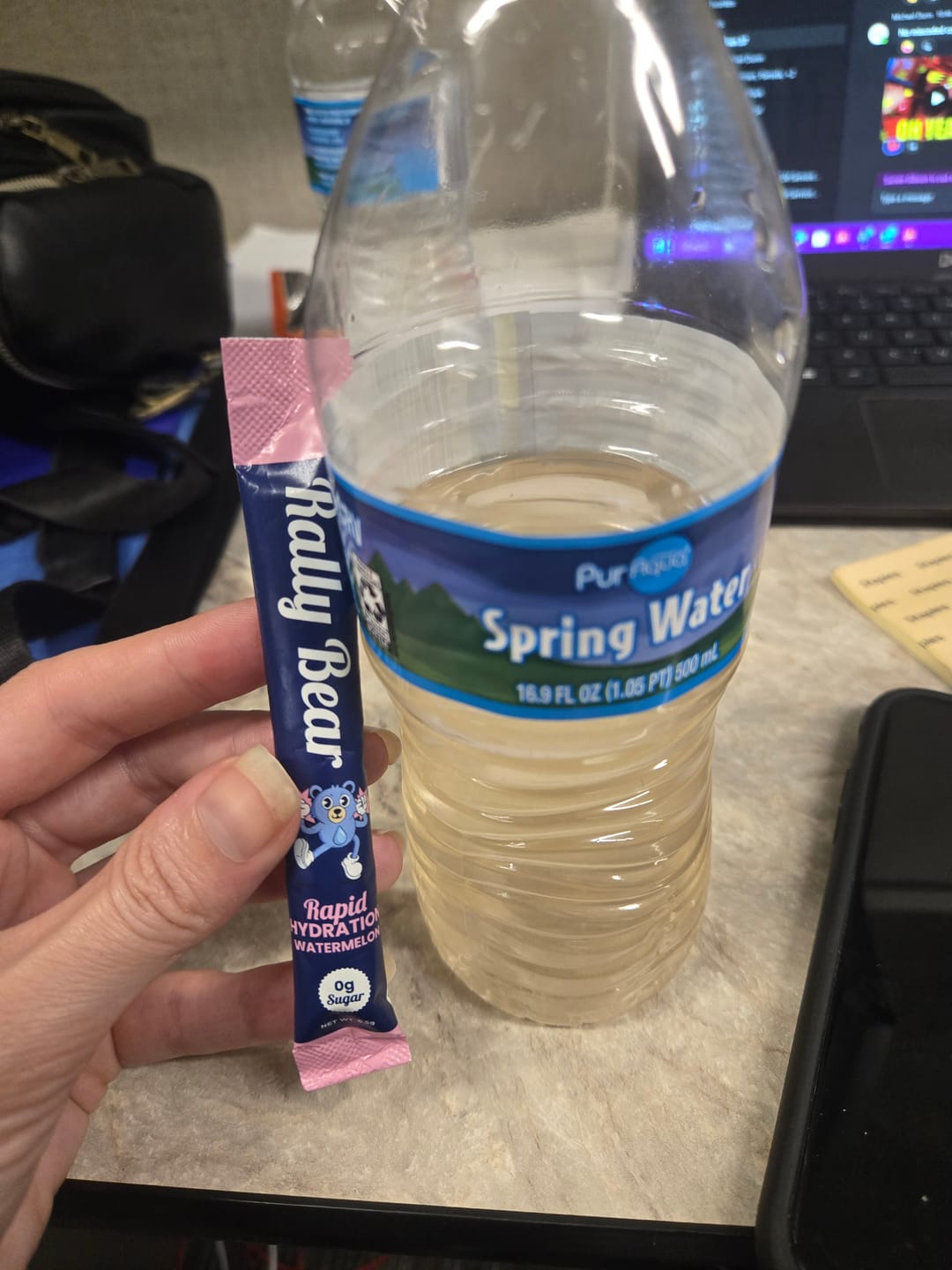Customer photo review of Start Pack + Rally Bottle