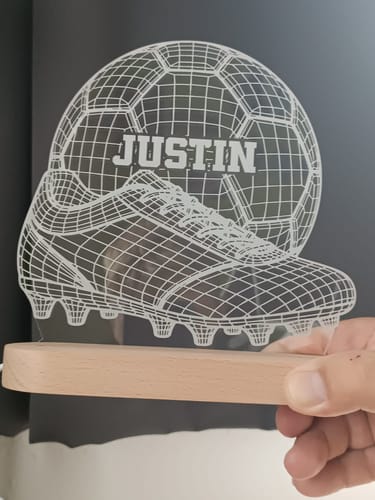 Customer photo review of 3D Fußball mit Fußballschuh Lampe