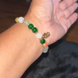 Customer photo review of FuAttract Growth Harmony & Positive Energy Green Aventurine Moonstone Unakite Chrysocolla Forest Style Bracelet