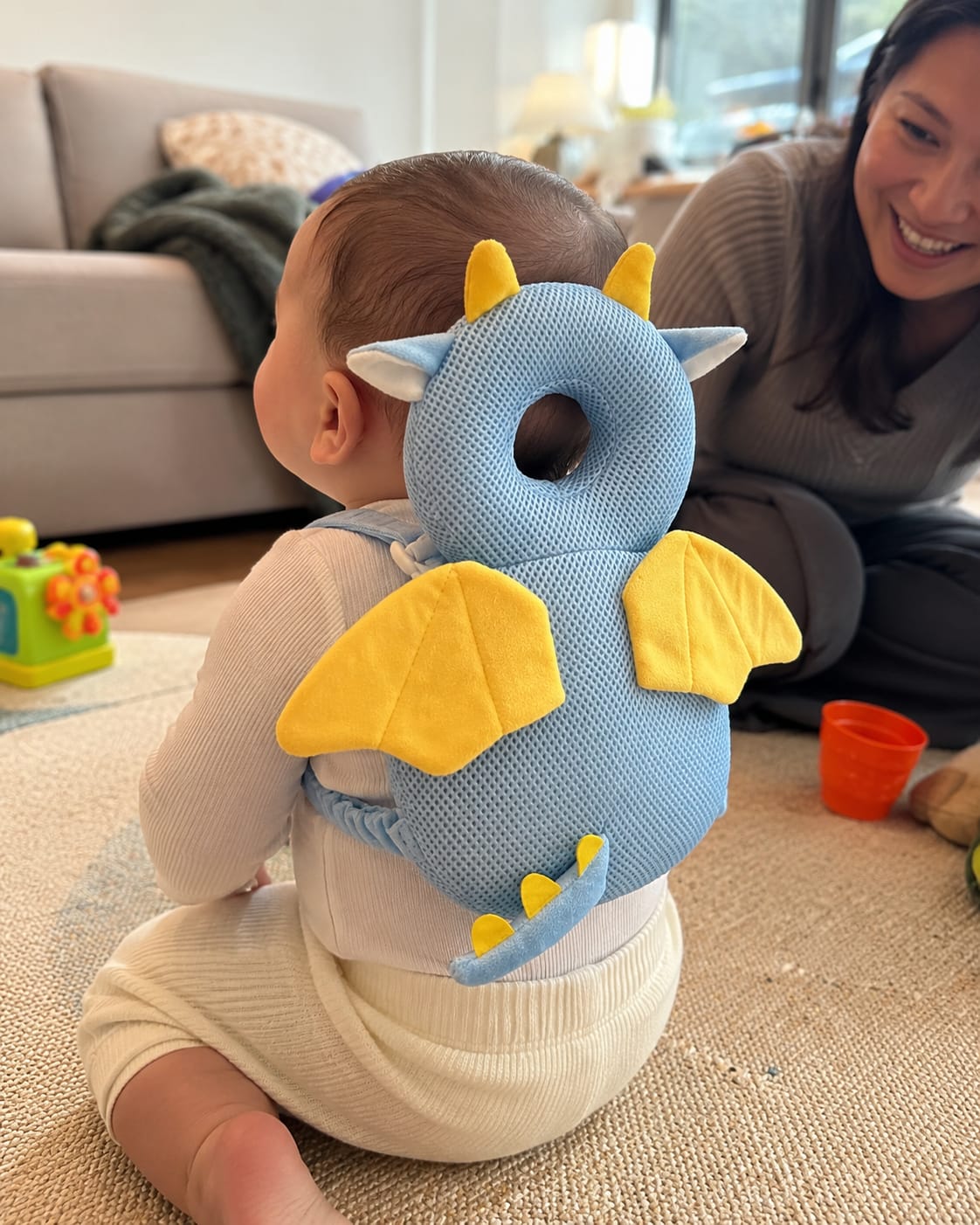 Customer photo review of Little Bloom™ Winged Head Cushion — for Wobbly First Steps