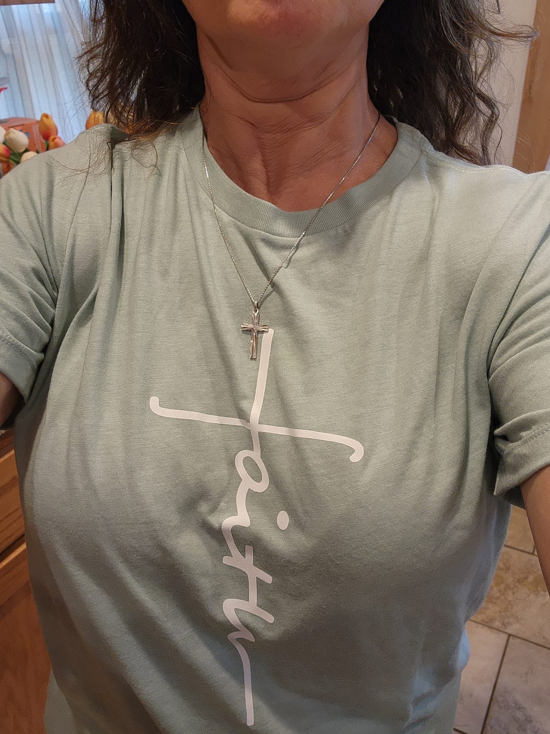 Customer photo review of Ladies Faith Tee