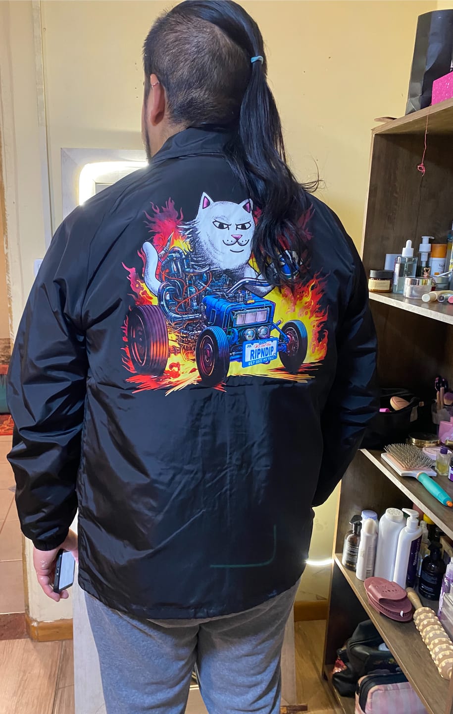Customer photo review of Ripndip - Chaqueta Risky Business Coaches Black