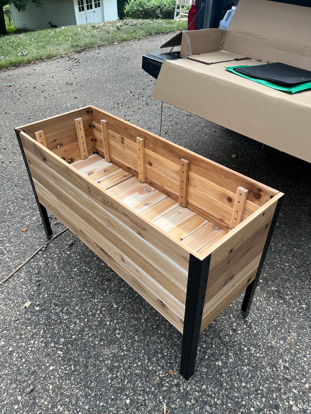 Customer photo review of 18″ x 48″ Deep Root Raised Garden Bed - 30″ TALL / Garden Grade