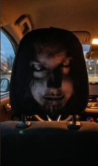 Customer photo review of Spooky Headrest Covers