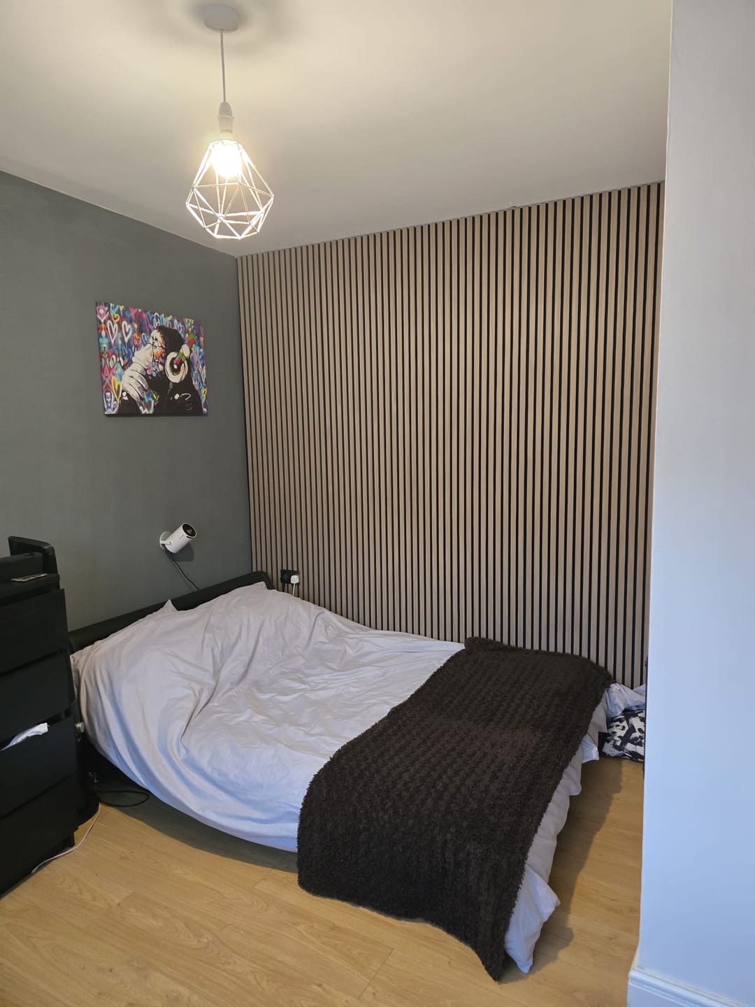 Customer photo review of Acoustic Slat Wall Panels Wooden Decorative Wall Panels Walnut Premium 2.4m x 0.6m