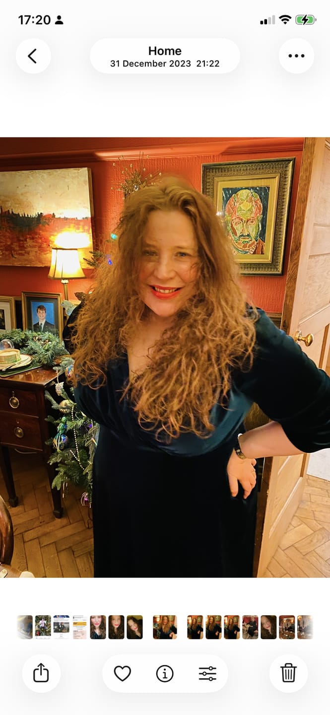 Customer photo review of Verity Elegant Velvet Maxi Gown in Dark Green