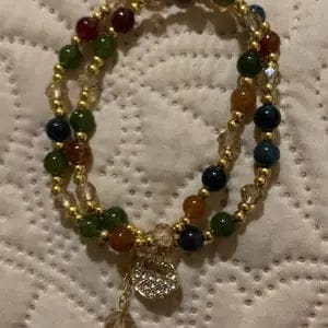Customer photo review of FuAttract Protection Luck & Prosperity Colorful Tourmaline Ruyi Lock Double Layer Bracelet