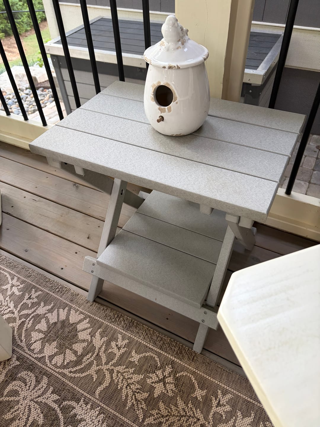Customer photo review of Folding Side Table w/ Removable Serving Tray - Ships Fully Assembled