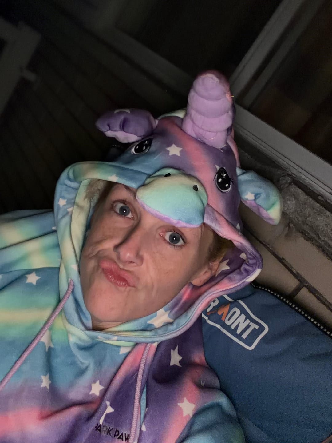 Customer photo review of Halloween Human Hoodie - Unicorn