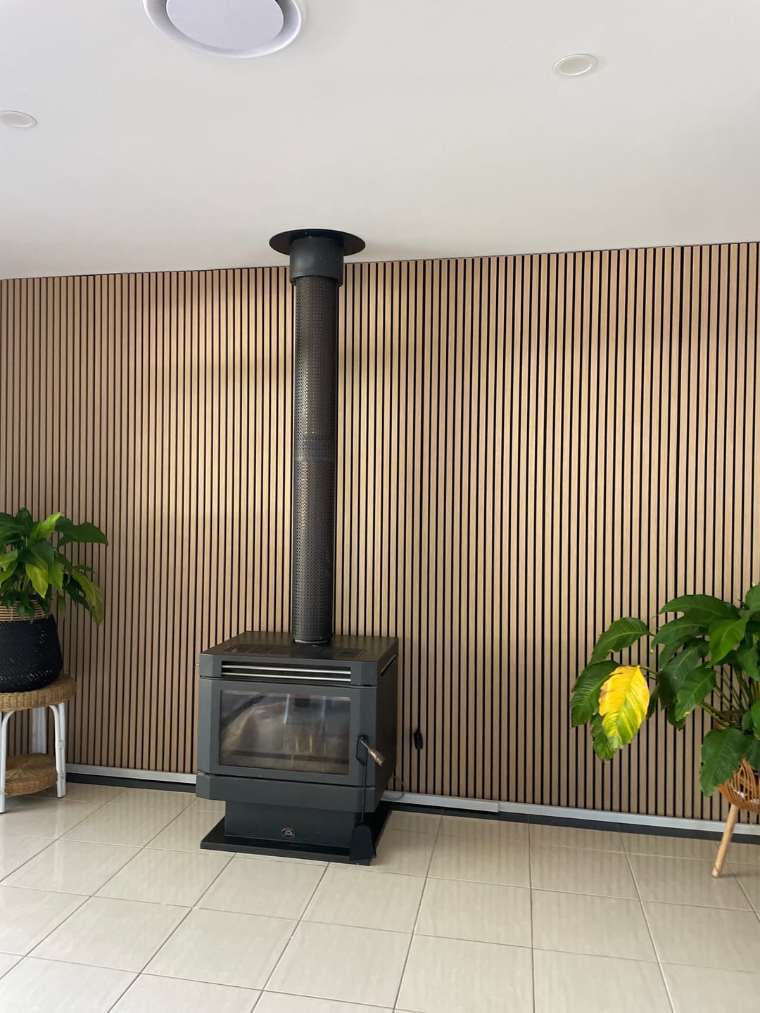 Customer photo review of Natural Oak Acoustic Slat Wall Panel - 290cmx60cm