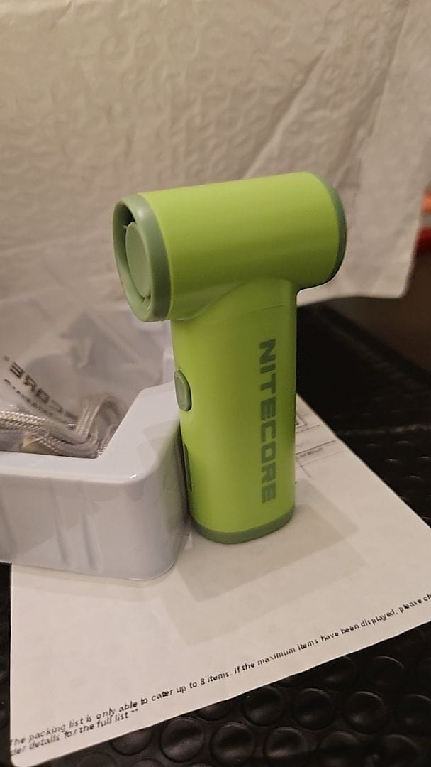 Customer photo review of NEF Nano - Palm-Sized High-Speed Handheld Fan