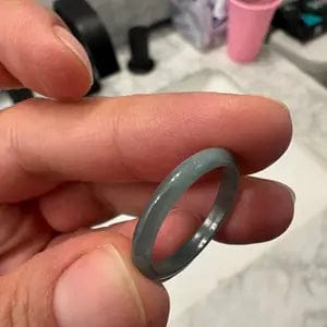 Customer photo review of FuAttract Harmony Protection & Elegance Natural Ice Jade Skinny Ring
