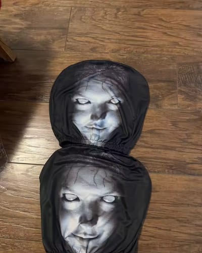 Customer photo review of Spooky Headrest Covers
