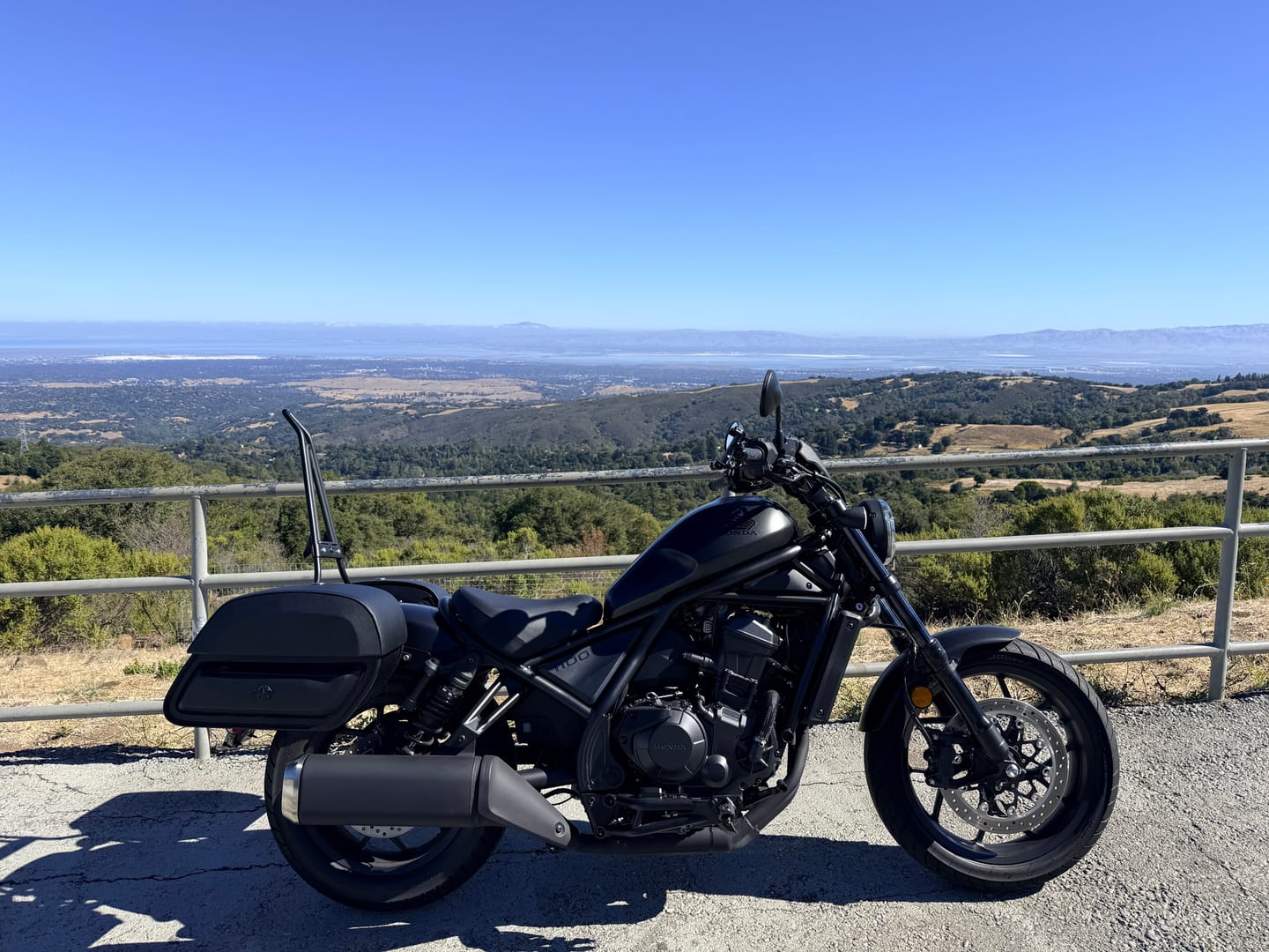 Customer photo review of Iron Born Blade 25" Sissy Bar with Foldable Luggage Rack for Honda Rebel 1100 CMX1100 Matte Black