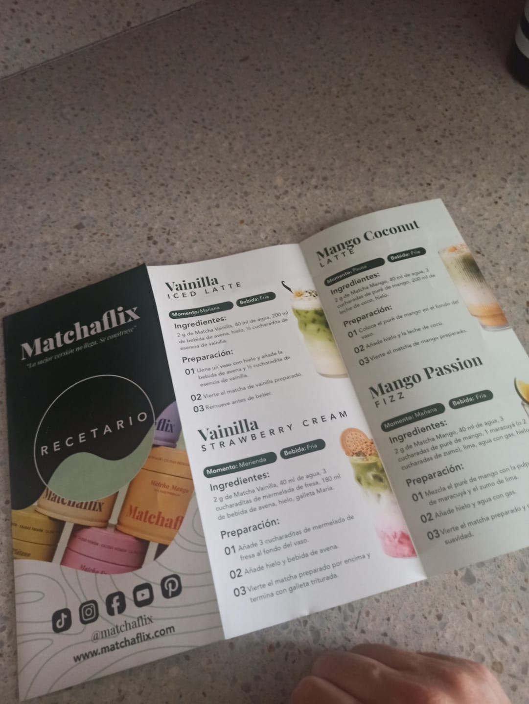 Customer photo review of Recetario Matchaflix