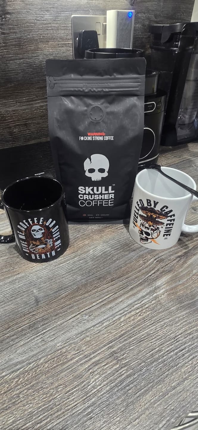 Customer photo review of Skull Crusher - High Caffeine Coffee