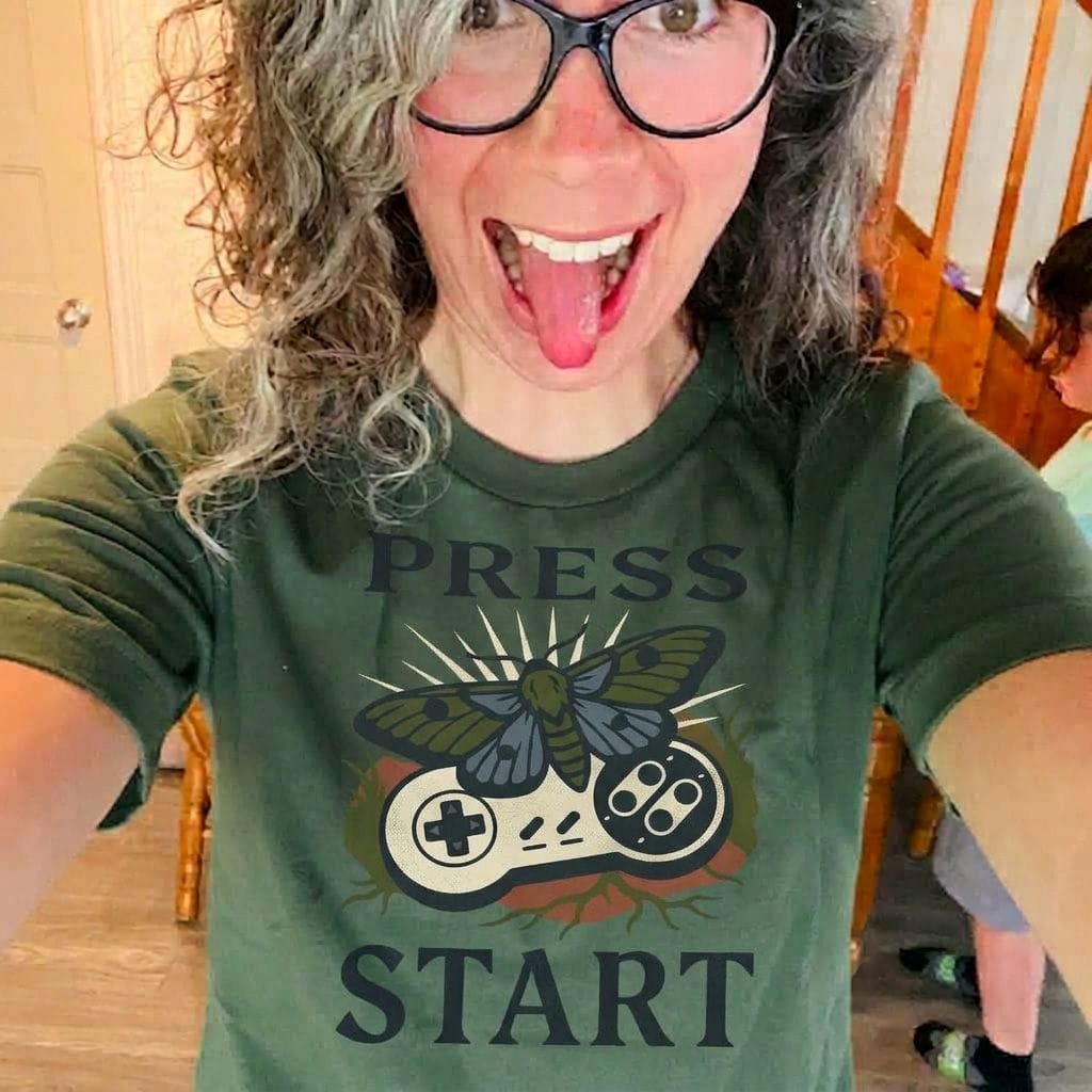 Customer photo review of Press Start Butterfly T-Shirt