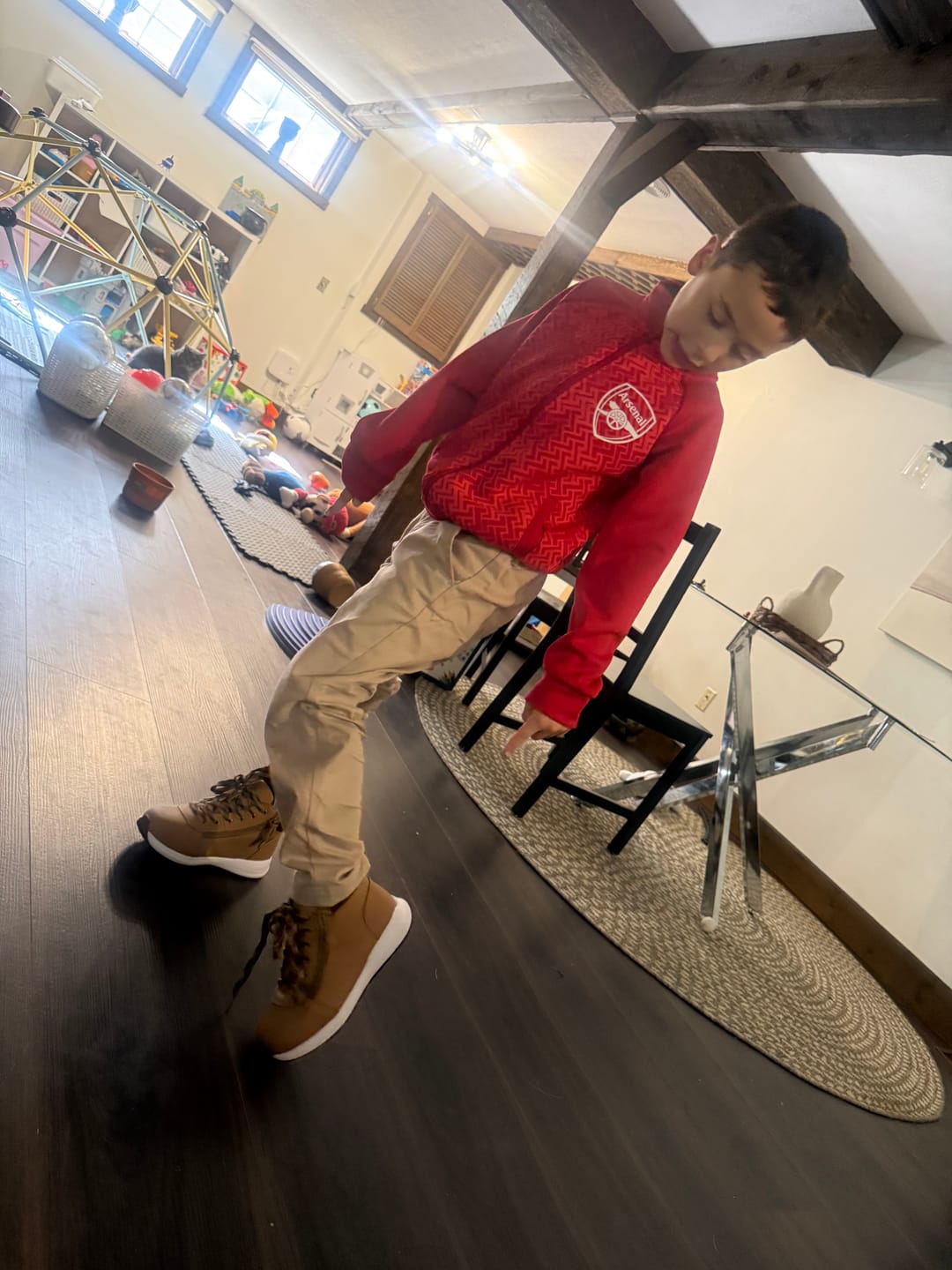 Customer photo review of Rugged Tan BILLY Goat Dual Zipper High Tops