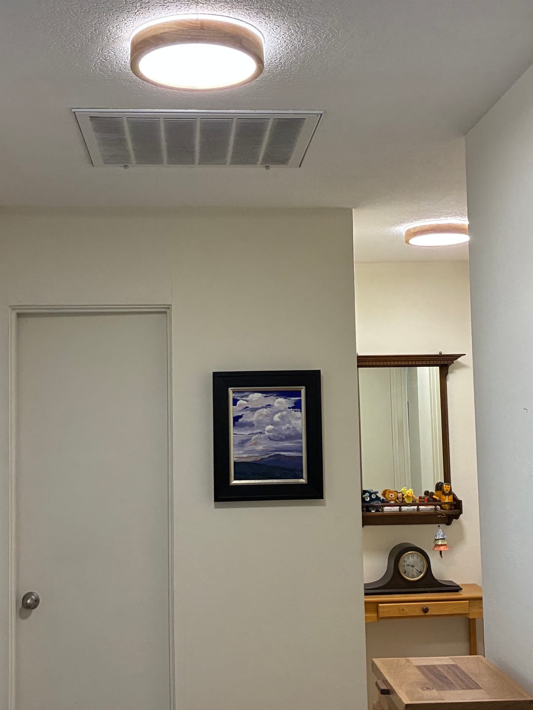 Customer photo review of Scandinavian Wooden Round Dimmable LED Flush Mount