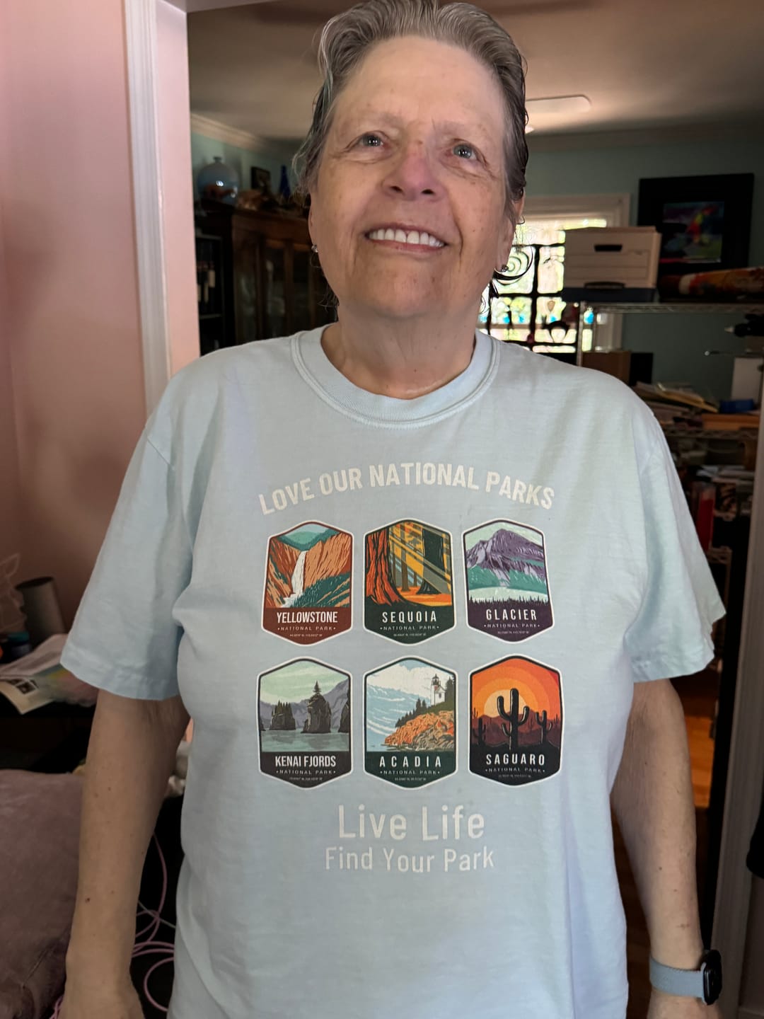 Customer photo review of Personalized National Park Shirt (Up to 10 Parks)