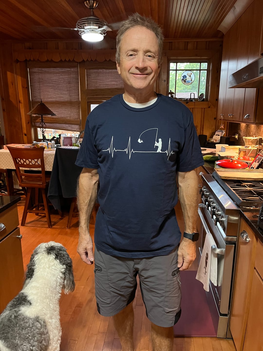 Customer photo review of Fishing Heart Pulse T-Shirt US