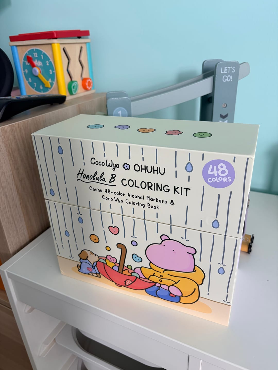 Customer photo review of Ohuhu x Coco Wyo Cozy Mood Coloring Kit, Honolulu B 48 Colors Alcohol Markers with Brush & Fine Dual Tips, Coloring Book with Mood Tracker Pages