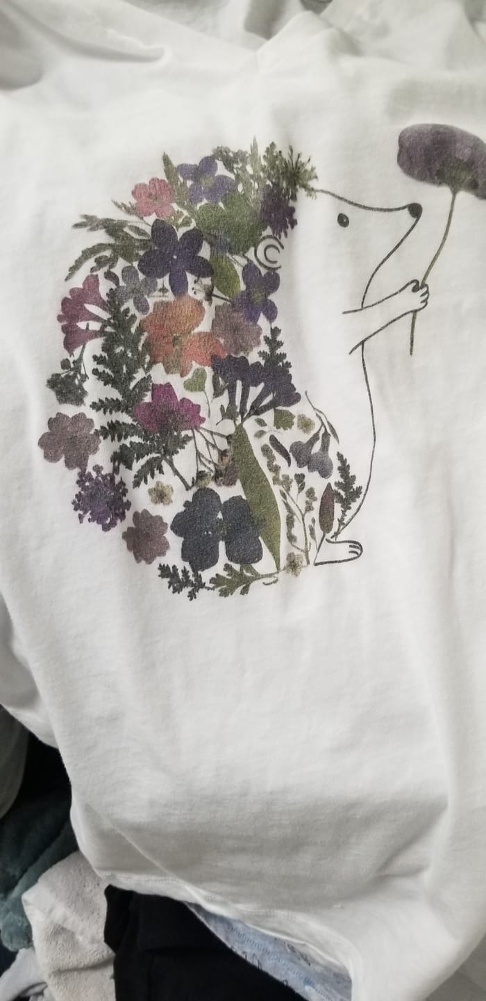 Customer photo review of Wildflower Hedgehog V-Neck T-Shirt