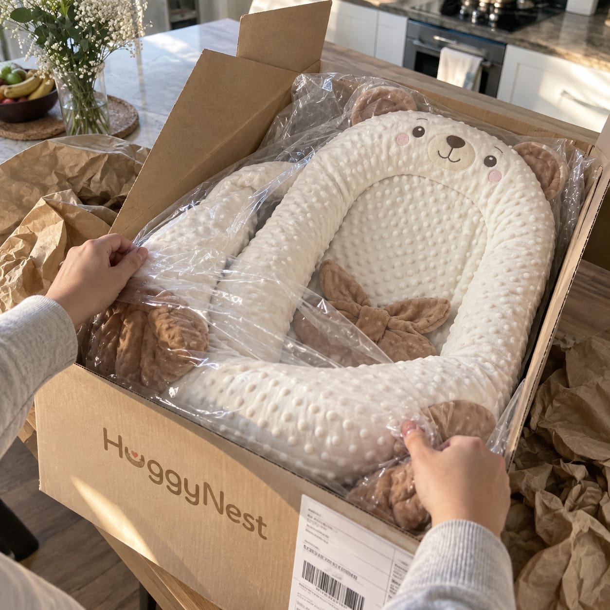 Customer photo review of HuggyNest Cozy Hug Pillow