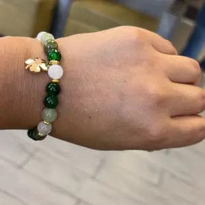 Customer photo review of FuAttract Growth Harmony & Positive Energy Green Aventurine Moonstone Unakite Chrysocolla Forest Style Bracelet