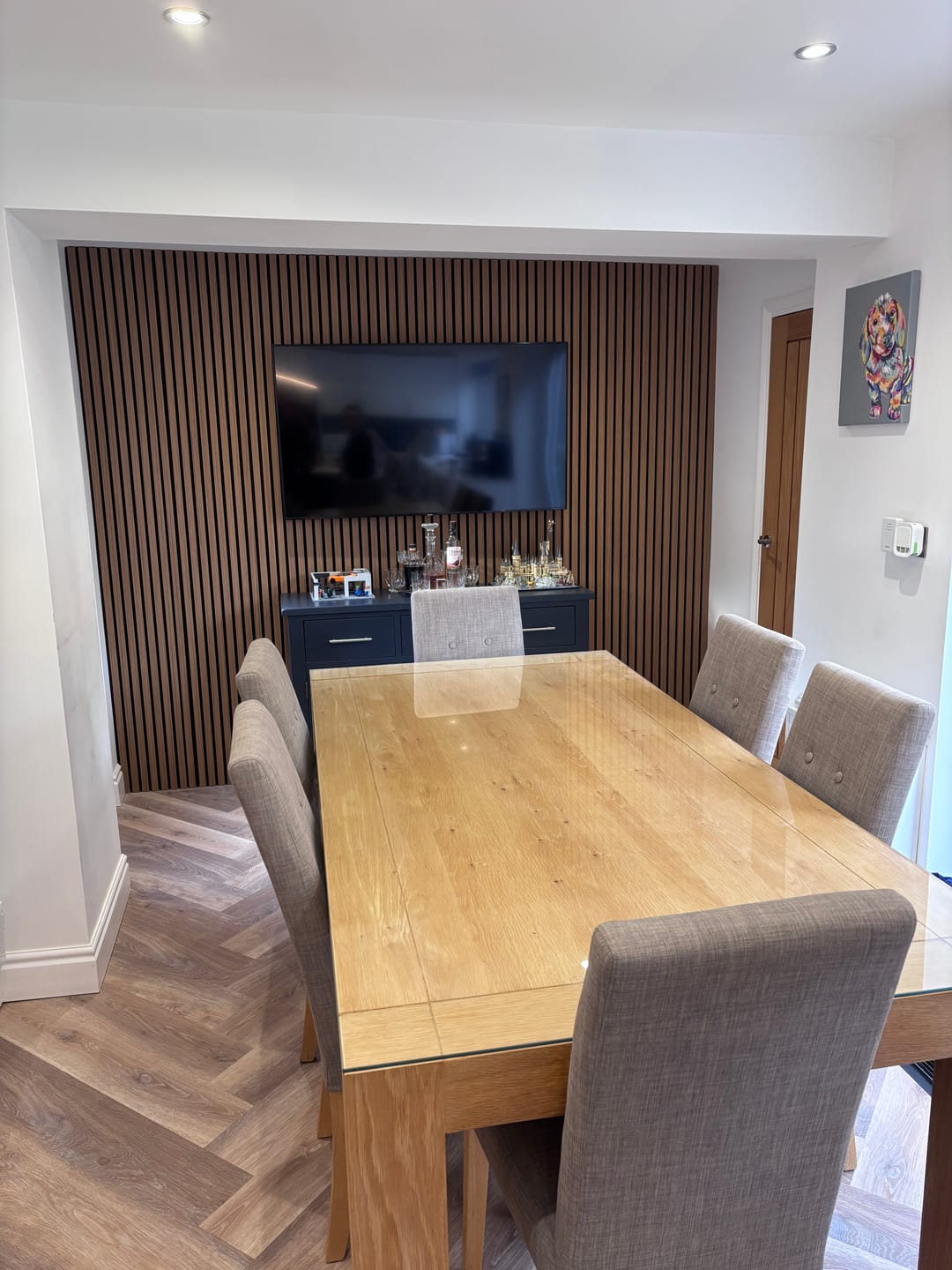 Customer photo review of Walnut Acoustic Wall Panel
