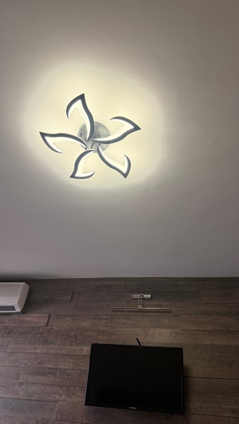 Customer photo review of LED осветително тяло NARCISSE BLACK с дистанционно, еквивалент 500W