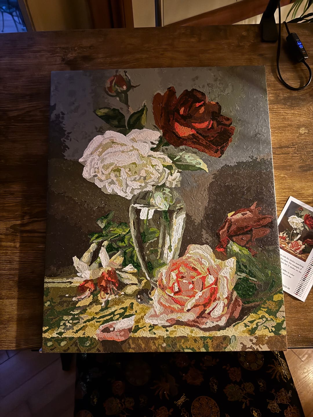 Customer photo review of Roses in a Glass