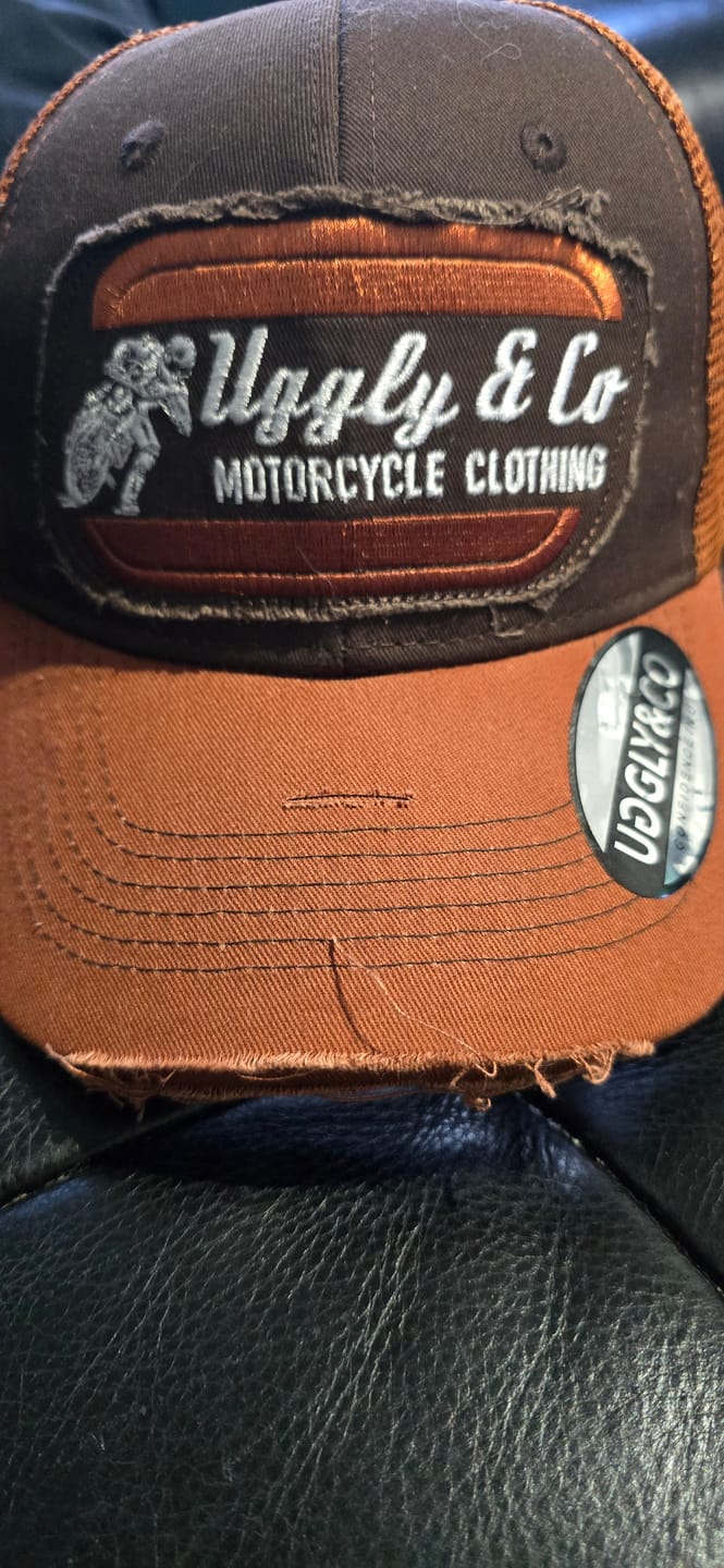 Customer photo review of Rust Flat Track Trucker Hat