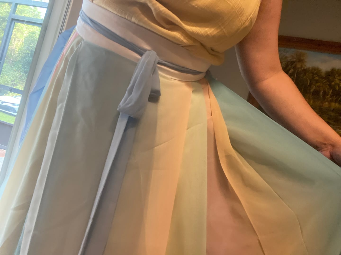 Customer photo review of Cai Hong 彩虹 Rainbow Song Ming Chiffon Mamian Skirt