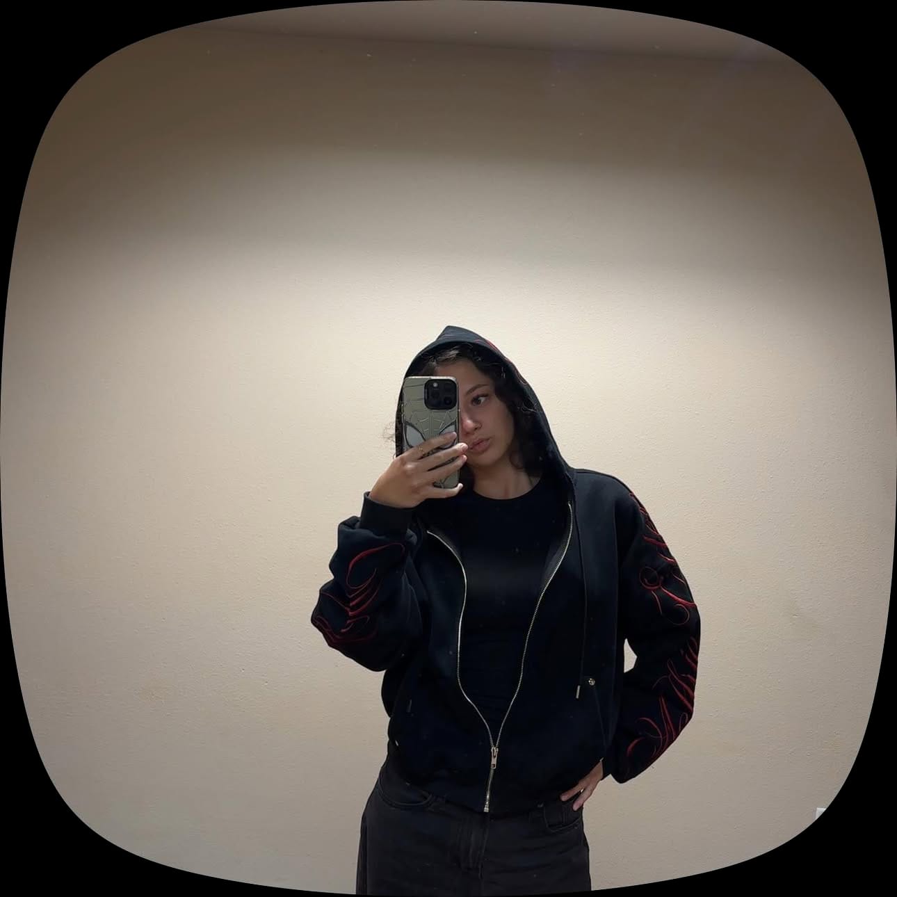 Customer photo review of Aelfric Eden Boxy Script Embroidery Hoodie Sets