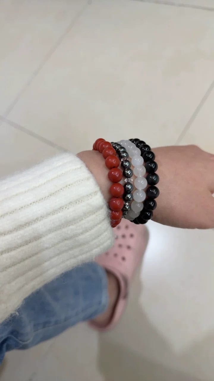 Customer photo review of FuAttract Harmony Balance & Positive Vibes Natural Multi Material Stone Unisex Versatile Bracelet