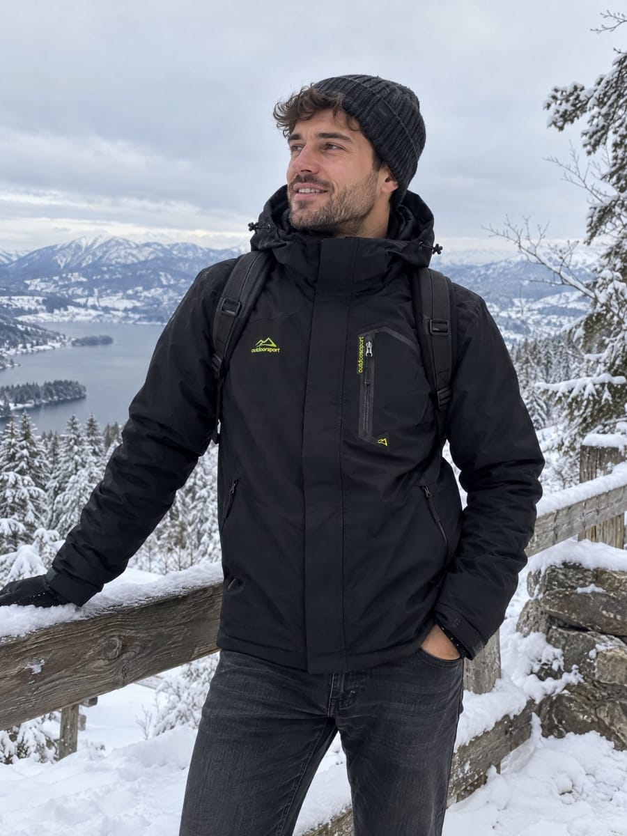 Customer photo review of Wasserdichte Winterjacke - Herren