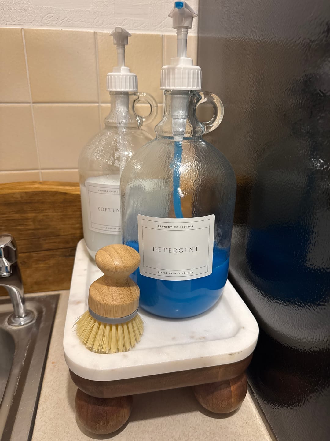 Customer photo review of 2L Clear Glass Laundry Bottle