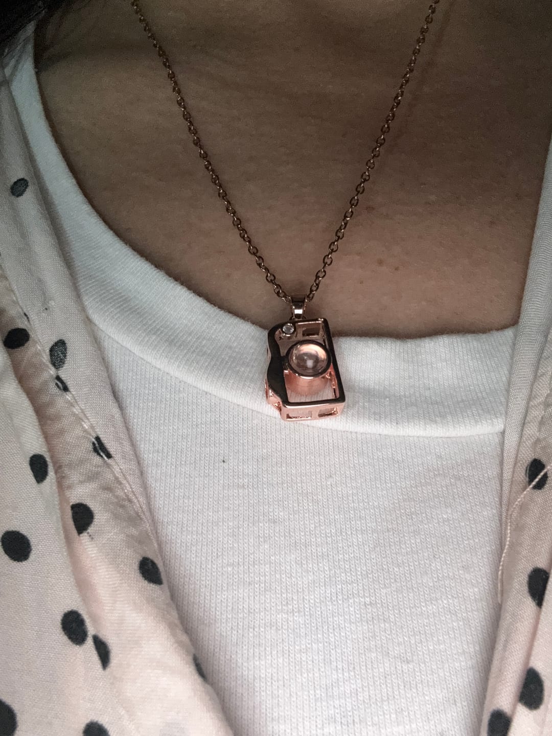 Customer photo review of Collar Cámara con Foto de Proyección Personalizada