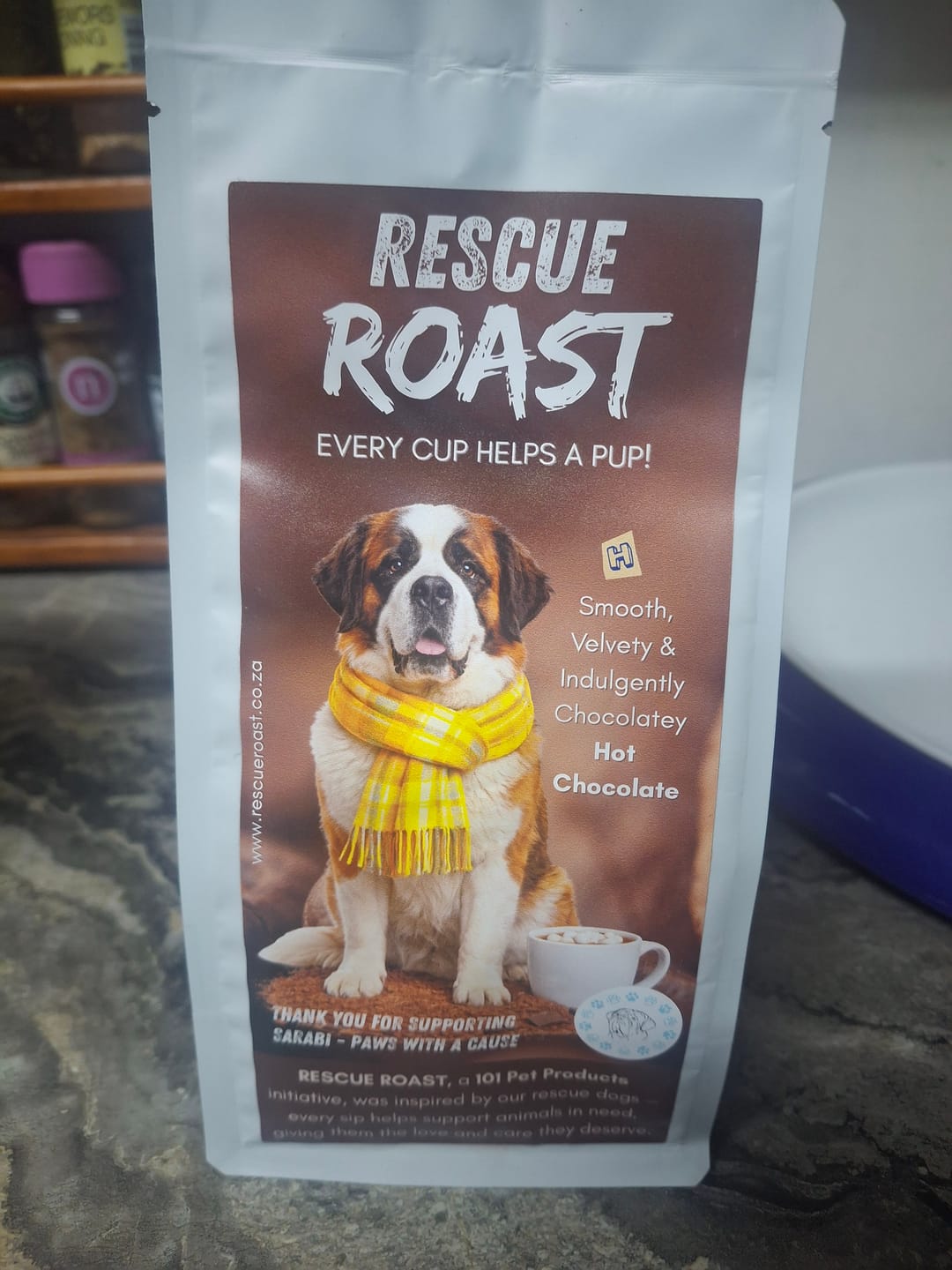 Customer photo review of Rescue Roast Hot Chocolate Subscription Box