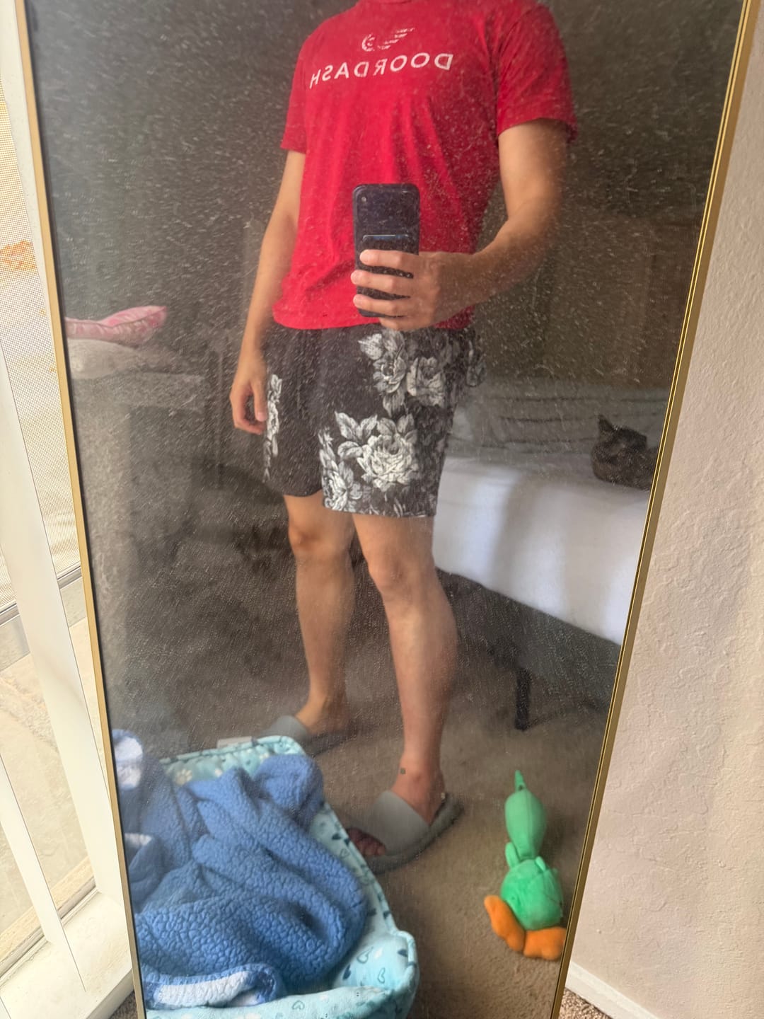 Customer photo review of 1111 -  Skulls & Roses Reversible Shorts