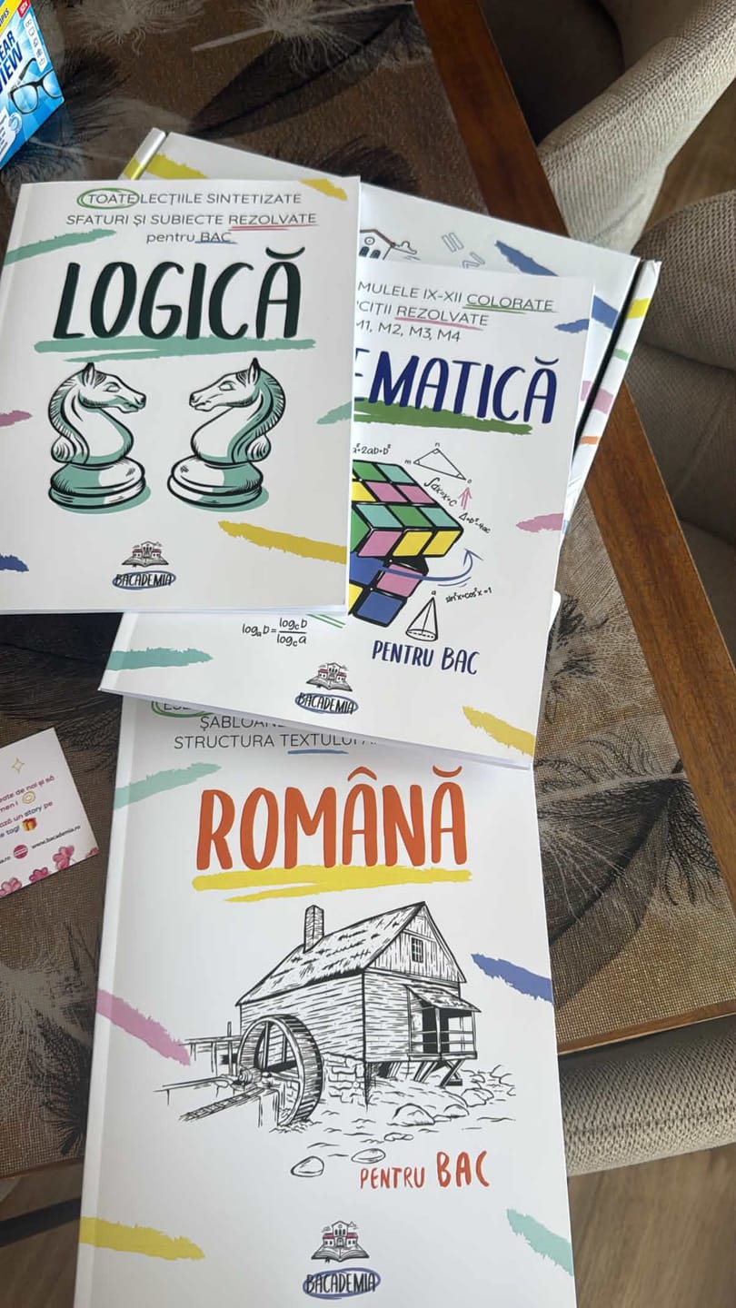 Customer photo review of Pachet Bacalaureat (Română + Matematică + Logică) Bacademia