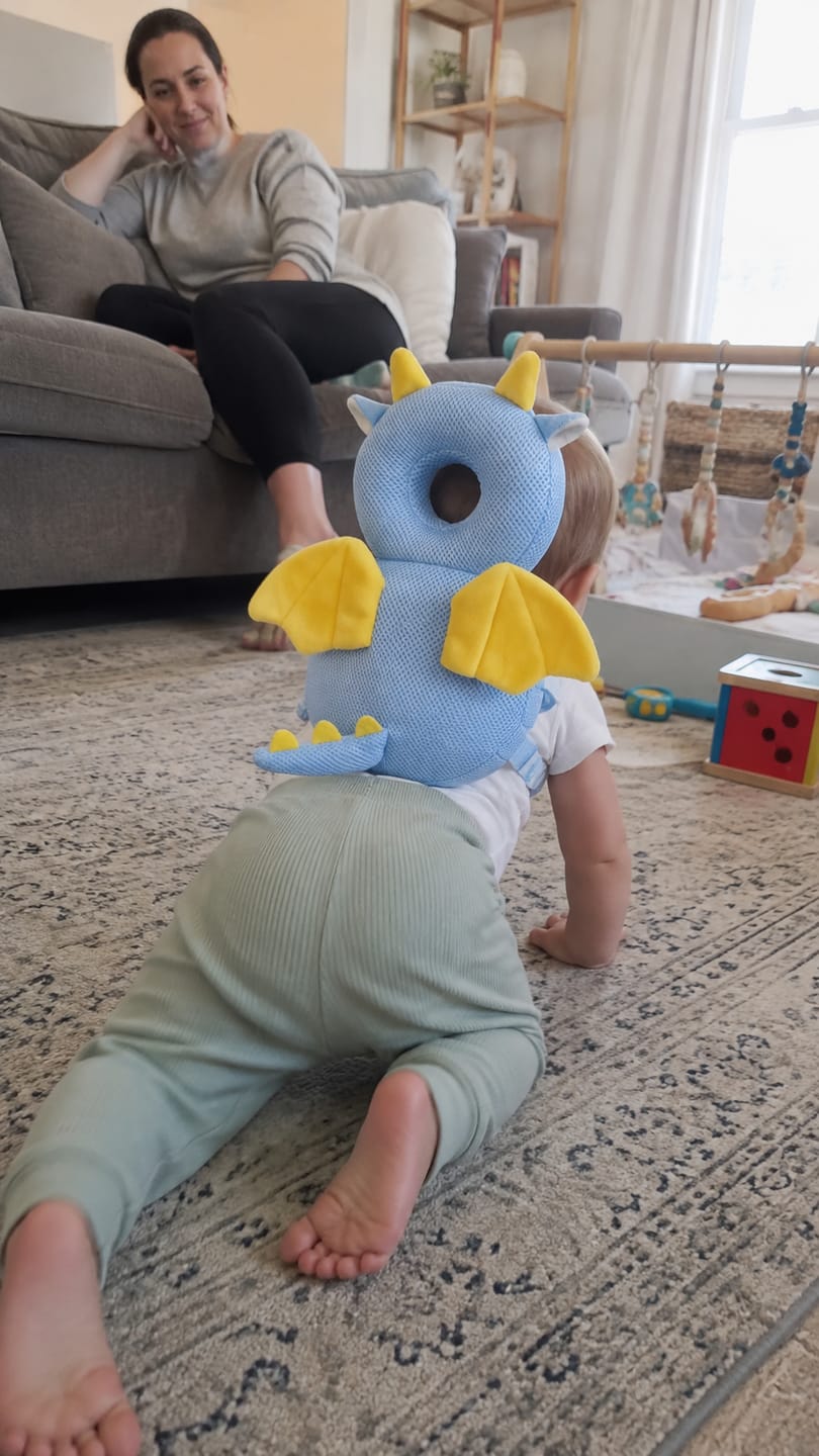 Customer photo review of Little Bloom™ Winged Head Cushion — for Wobbly First Steps