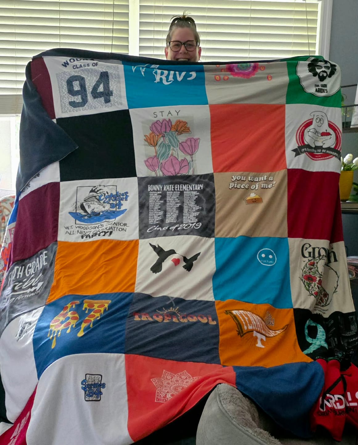 Customer photo review of Project Repat T-Shirt Quilt