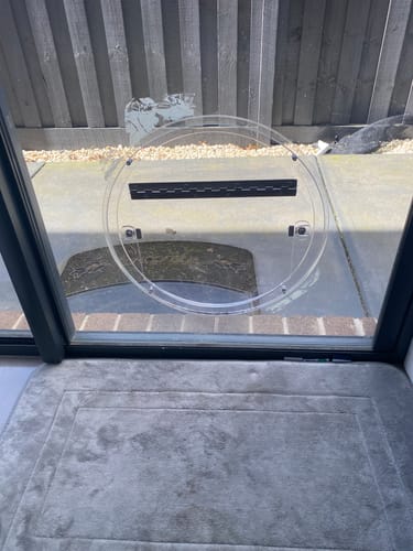 Customer photo review of Invisi Flap Pet Door For Glass