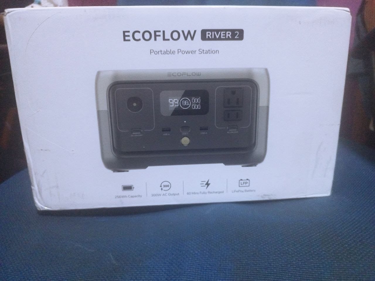 Customer photo review of Estación de Energía Portátil EF ECOFLOW RIVER 2 - 256Wh - Batería LiFePO4 - Salida 600W - EFR600