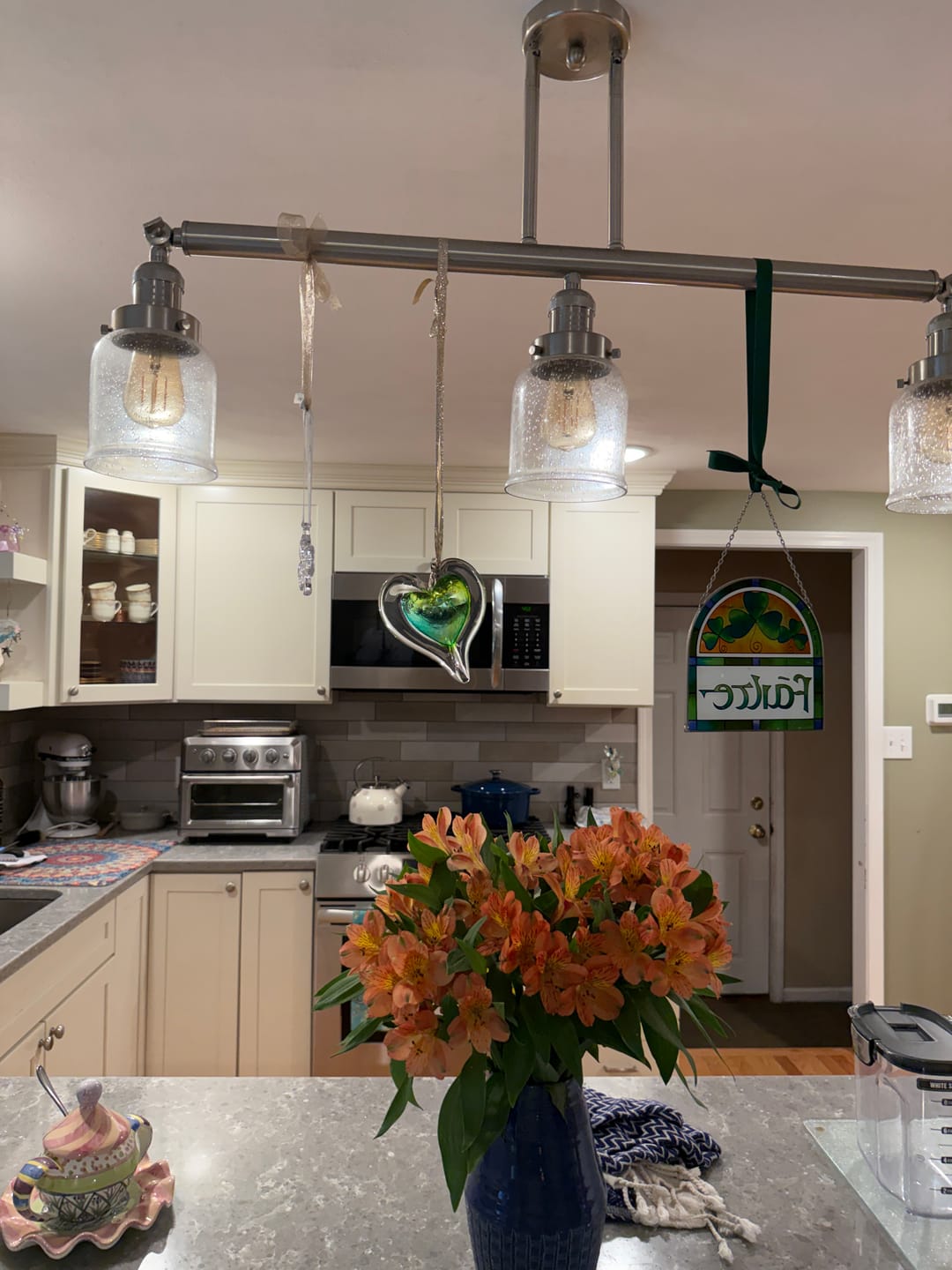 Customer photo review of Medium Hanging Glass Heart
